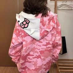 Size Guide Medium - Shoulder 47, Bust 108, Length 68 Large - Shoulder 49, Bust 112, Length 70 X Large - Shoulder 51, Bust 116, Length 72 XX Large - Shoulder 53, Bust 120, Length 74 Hello Kitty Hoodie, Hello Kitty Face, Kitty Clothes, Hoodie Cartoon, Hello Kitty Clothes, Cute Clothing Stores, Camouflage Hoodie, Hello Kitty Accessories, Camo Hoodie