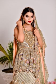 Buy The latest Peplum Lehenga Bridal Pakistani Dress, in premium quality Chiffon embellished with Swarovski, resham, and intricate details. Custom Sizes. Multicolor Dresses With Dabka Work For Reception, Multicolor Dabka Work Dresses For Reception, Traditional Embellished Embroidered Dress For Designer Wear, Multicolor Lehenga With Dabka Work For Reception, Multicolor Dabka Work Lehenga For Reception, Designer Multicolor Dress With Intricate Embroidery, Hand Embellished Georgette Saree Dress, Party Wear Embroidered Dress For Reception, Unstitched Saree Dress Hand Embellished