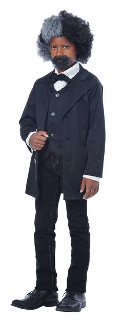 Abraham Lincoln Costume Child - Candy Apple Costumes Abraham Lincoln Costume, History Costumes, Frederick Douglas, Beard Costume, Apple Costume, School Costume, California Costumes, Long Black Coat, Harriet Tubman