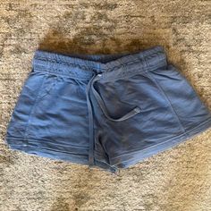 Brand New Cotton Shorts In Washed Denim Tie Waistband With Elastic Casual Stretch Cotton Jean Shorts, Stretch Cotton Light Wash Shorts, Sporty Denim Bottoms For Summer, Beach Stretch Cotton Jean Shorts, Casual Stretch Jean Shorts For Vacation, Stretch Denim Blue Cotton Shorts, Stretch Medium Wash Cotton Shorts, Stretch Cotton Shorts In Medium Wash, Medium Wash Stretch Cotton Shorts