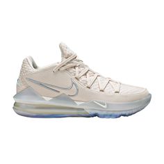 Find NIKE Lebron 17 Low 'easter on Editorialist. The Nike LeBron 17 Low ‘Light Cream’ showcases an understated cream finish throughout the upper, built with a blend of stretchy textile and perforated leather. Branding hits include a Nike Swoosh outlined in iridescent detailing, along with LeBron’s crown logo in mismatched coral and blue accents on the heels of both shoes. The low-top rides on a midsole that combines Nike React cushioning in the forefoot with a visible Max Air unit under the heel. Cream Basketball Shoes With Boost Midsole For Streetwear, Cream Basketball Shoes With Cushioned Footbed For Streetwear, Cream Low-top Basketball Shoes For Sports, Cream Sneakers With Air Max Cushioning For Sports, Cream Lace-up Basketball Shoes, Cream High-top Sneakers For Sports, Cream High-top Sneakers With Cushioned Footbed For Sports, Cream High-top Sneakers With Cushioned Footbed, Lebron 17 Low