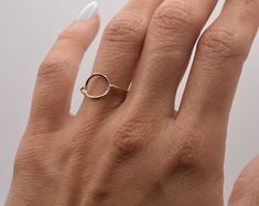 Gold Hammered Disc Ring / Circle Ring / Organic Hammered Ring 14k Gold Fill - Etsy Disc Ring, Hammered Ring, Organic Rings, Hammered Rings, Circle Ring, How To Make Bows, Sterling Ring, Cute Gifts, Hand Stamped