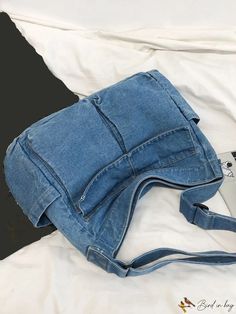 Bird in Bag - Hobo Bag School Bag - Perfect for Graduates, Teens, Freshmen, Sophomores, Juniors and Seniors in College Jean Shoulder Bag, Jean Bag, Denim Shoulder Bag, Denim Crossbody, Denim Shoulder Bags, Moda Jeans, Kleidung Diy, Denim Tote Bags, Jeans Bag