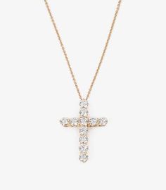 Tiffany & Co. 1.71ct Brilliant cut Diamond 18ct Yellow Gold Large Cross Pendant  | eBay Tiffany And Co Cross Necklace, Luxury Vvs Clarity Diamond Cross Pendant Necklace, Luxury Cross Jewelry With Single Cut Diamonds, Luxury Cross Pendant With Single Cut Diamonds, Luxury Single Cut Diamond Cross Pendant Jewelry, Luxury Single Cut Diamond Cross Pendant, Luxury Cross Jewelry With Brilliant Cut, Tiffany Cross Necklace, Gold Tiffany