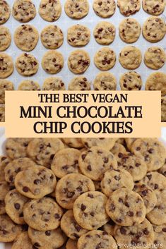 the best vegan mini chocolate chip cookies