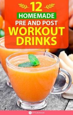 If you're looking for some delicious pre- and post-workout drinks that will help energise you, we have got you covered. Try these 12 amazing recipes from today! Natural Pre Workout Drink, Pre Workout Drink, Homemade Energy Drink, Fitness Smoothies, Pre Workout Smoothie, Energy Drink Recipe, Best Diet Drinks, Natural Pre Workout, Pre And Post Workout