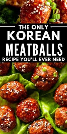 the only korean meatballs recipe you'll ever need is to make them look delicious