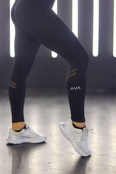 DESCRIPTION Give yourself a pre-workout confidence boost with our high-waisted NYX leggings. This scrunch butt style features mesh detailing behind the calves for extra ventilation. The intricate stripe detailing elevates this workout essential that will carry you from the gym to your grocery run. Our NYX leggings are made with spandex for extra stretch to give you the illusion of an hourglass figure. Workout Essentials, Pre Workout, Confidence Boost, Women Men Shoes, Trending Today, Nyx, The Gym, Black Leggings, Confidence