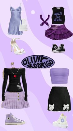 Outfits based of my fave singer Olivia rodrigo 💟🎤#OliviaRodrigoFit ￼ Concert Outfit Casual, Shuffles Outfits, Casual Outfits For Teens, Causal Outfits