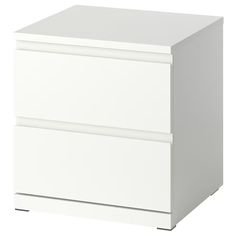 STORKLINTA bedside table, white/with 2 drawers, 195/8x187/8x207/8" - IKEA Ikea White Nightstand, Malm Ikea Nightstand, Ikea Bedside Table, Nightstand Ikea, Bedside Table Ikea, Bedside Table White, Ikea Nightstand, Bed Side Tables, Ikea Side Table