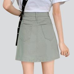 Celebrate the Y2K era with a fashion twist! Our pale sanded denim skirt from the 2023 Spring-Summer Collection is the perfect blend of nostalgia and modern fashion. Crafted from the finest materials. this medium-waist micro skirt features a unique Y2K charm. with a printed print. sanded finish. and suspenders & button closure for an unbeatable fit type.Why You'll Fall In LoveInspired by the legendary trendy sense of the millennium. this skirt is sure to make a statement. The pale sanded shade ex Casual High Waist Cotton Mini Skirt, Trendy Summer Denim Skirt, High Waist Cotton Skirt For Summer, Trendy Cotton Mini Skirt, Trendy Cotton Mid-rise Mini Skirt, Trendy Mid-rise Cotton Skirt, Trendy Mid-rise Cotton Mini Skirt, Trendy Cotton Mini Denim Skirt, Mid-rise Cotton Skort For Spring