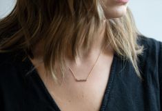 Salt + Pepper Diamond Bar Necklace – Alexis Russell Xo Necklace, Alexis Russell, Classic Jewelry Pieces, Herkimer Diamond Necklace, Salt Pepper Diamond, Diamond Bar Necklace, Modern Necklace, Edgy Aesthetic, Open Cuff Bracelet