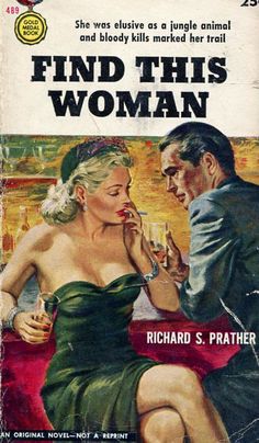 an old book cover with a man and woman