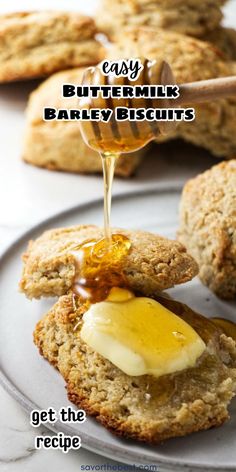 These flaky and tender buttermilk barley biscuits are made entirely with whole-grain barley flour! It gives the rustic biscuits a coarse texture and nutty flavor that tastes extra hearty and filling. We love one of these warm barley biscuits with a smear of butter and a drizzle of honey. It’s the most delicious side or snack any time of the day!