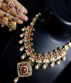 Kundan Meenakari Necklace/Kundan Temple Jewelry/South Indian Kundan Necklace/Indian Jewelry/Pakistani/Bollywood/Traditional/wedding jewelry Traditional Kundan/Polki/Meenakari Necklace Set Handcrafted To Perfection Light Weight Perfect For Indian Weddings And Celebrations This necklace comes with an adjustable string at the back for comfortable fitting around the neck. Earrings: 2.5 Inches Long Necklace: Adjustable Length Earrings come with push back closure -------------------------------------- Luxury Kundan Temple Necklace With Meenakari, Luxury Zari Work Temple Necklace For Diwali, Luxury Temple Necklace For Navratri Celebration, Diwali Celebration Meenakari Temple Necklace, Ornate Chandbali Kundan Necklace For Festive Occasions, Temple Jewelry Sets For Celebration With Meenakari, Traditional Meenakari Temple Necklace For Celebration, Round Kundan Necklace With Meenakari For Festivals, Ornate Kundan Necklace For Puja