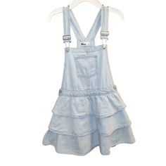 Nwt Epic Threads Little Girls Light Blue Overall Layered Dress, Size: 6 80s Retro Style Adjustable Straps Functional Front Pocket 100% Cotton Machine Washable Layered Ruffle Skirt -Fast Shipping -Smoke & Pet Free Home Cute Blue Dress With Pockets, Cute Overall Dress, Pinterest Wardrobe, Layered Ruffle Skirt, Sweetie Belle, Dream Outfits, Layered Dress, 80s Retro, Overall Dress