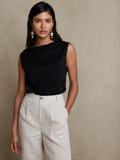 SUPIMA® Draped Tank | Banana Republic