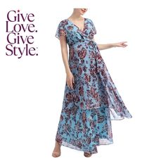 in stock Summer V-neck Georgette Chiffon Dress, Summer V-neck Georgette Dress, Chic Evening Chiffon Dress With Short Sleeves, Elegant Multicolor Chiffon Dress For Party, Chic Chiffon Floral Print Dress, Chic Chiffon Dresses With Floral Print, Vacation Georgette Maxi Dress, Floral Print Short Sleeve Chiffon Dress For Party, Floral Print Short Sleeve Chiffon Party Dress