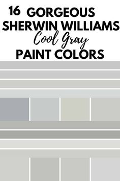 the color scheme for sherylin williams's cool gray paint colors