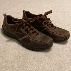 Nwot Men’s Sketchers Relaxed Fit Memory Foam Brown Leather Uppers Casual Dress Shoes. Never Worn, Has A Few Surface Scratches From Storage (Please See Pictures). Size 13 Casual Brown Lace-up Shoes With Ortholite Insole, Brown Casual Dress, Mens Skechers, Casual Dress Shoes, Skechers Shoes, Size 13, Memory Foam, Brown Leather, Casual Dress