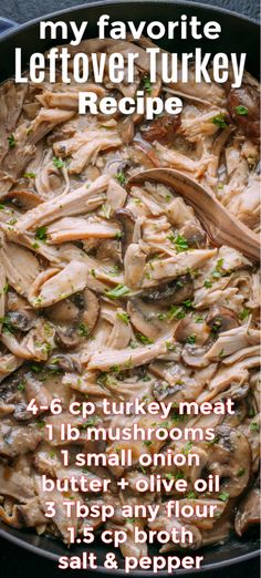 the recipe for my favorite leftover turkey recipe