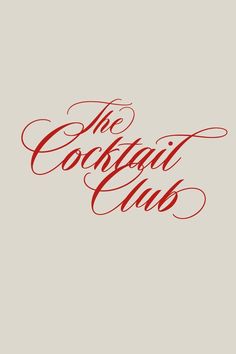 the cocktail club logo in red ink