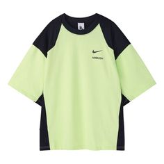 (WMNS) Nike x Ambush Short Sleeve T-shirt 'Ghost Green' CW8002-358 Nike Green Graphic Print T-shirt, Nike Green T-shirt For Streetwear, Nike Green Sports T-shirt, Green Nike Crew Neck T-shirt, Green Nike T-shirt For Streetwear, Nike T-shirt With Screen Print And Short Sleeve, Nike Short Sleeve T-shirt With Screen Print, Nike Crew Neck Top With Screen Print, Nike Green T-shirt With Graphic Print