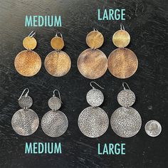 Over the years, my "Hammered Disc" style earrings have become one of my most popular and recognizable styles. Sometimes I just play around with potential combos with my existing pieces, and after posting a pair of these on Instagram and receiving positive responses, it seemed like a good idea to produce a few pairs of these in two different size options and metal options!This listing is for the Brass "ORBITALS", featuring a brass disc orbiting a larger Brass disc, connected with a pair of Sterli Unique Everyday Hammered Earrings, Hammered Metal Round Earrings, Artisan Hammered Drop Earrings, Artisan Hammered Metal Earrings, Hammered Bronze Vintage Earrings, Vintage Hammered Bronze Earrings, Vintage Bronze Hammered Earrings, Hammered Brass Round Disc Earrings, Fusion Style Hammered Round Jewelry