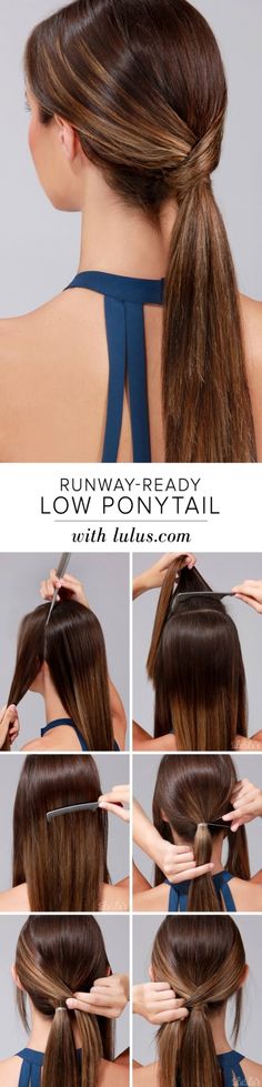 17 #Gorgeous Hairstyles for Lazy Girls ... Girls School Hairstyles, Twist Ponytail, Super Hair, Low Ponytail, Easy Hairstyles For Long Hair, Hair Tutorials, Ponytail Hairstyles, Trendy Hairstyles