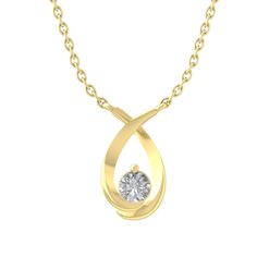 14K Yellow Gold Diamond Unique Pendant with Gold Plated Silver Chain Necklace (1/8 cttw, I-J Color, I2-I3 Clarity), 18" Diamond Unique Pendant | 14K Yellow Gold Jewelry for Women 1/8 cttw Round Diamonds (I2-I3 Clarity, I-J Color) Natural Conflict Free Diamonds 14K Yellow Gold Unique Pendant Crafted with Sustainable Processes.18 Inch Sterling Silver Cable Chain Necklace lobster claw clasp | Rhodium-Plated for a Bright Shine  Free Gift Box Ideal Gift for Someone Special or to Treat Yourself Araiya Fine Jewelry Manufactures with a Focus on Quality, Value and Sustainability Most Beautiful Jewelry, Diamond Solitaire Necklace, Solitaire Necklaces, Unique Pendant, Silver Chain Necklace, Fine Jewellery Necklace, Gold Plated Silver, Cable Chain, Lobster Claw