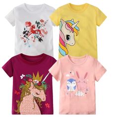 PRICES MAY VARY. This three-piece set, complete with short sleeve T-shirts. Graphic Print Top: 90% Cotton/10% Polyester Soft cotton fabric and printed patterns—perfect for the park, home and everyday fun. Made-to-match outfits make getting dressed easy. From MSmart, this cool 3 Packs top is perfect for your girl on the go The girls summer tee is fit for 2-7 years old kid, please check size chart before ordering. MSsmart Girls Short sleeve shirts include : 
 3 Piece crewneck shirts. Match Outfits, Graphic Print Top, Top Kids, Toddler Summer, Shirts Graphic, Cotton Clothes, Short Sleeve Shirts, Summer Tee, Crew Neck Shirt