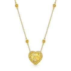 This exquisite 18K YG 5.01 Heart Shape Fancy Yellow SI2 Necklace is the perfect accessory for any special occasion. The necklace is crafted from 18K yellow gold and features a magnificent heart shape design, complete with a shimmering Fancy Yellow SI2 diamond. An eye-catching piece that adds a touch of glamour to any look. NG-0426 Gold Heart-shaped Brilliant Cut Diamond Necklace, Yellow Heart-shaped Jewelry For Valentine's Day, Luxury Gold Diamond Heart Pendant Necklace, Luxury Gold Heart Pendant Diamond Necklace, Gold Heart-shaped Diamond Necklace For Weddings, Luxury Yellow Necklaces For Anniversary, Luxury Yellow Gold Heart Pendant Diamond Necklace, Luxury Yellow Gold Diamond Necklace With Heart Charm, Luxury Heart Necklace With Diamond Cut