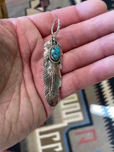 .925 Sterling Silver Feather Pendant Silver Feather Pendant Jewelry, Turquoise Feather Jewelry As Gift, Turquoise Feather Jewelry As A Gift, Elegant Sterling Silver Feather Jewelry, Silver Feather Necklace, Feather Necklace, Kids Earrings, Feather Pendant, Silver Feather