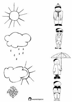 the weather worksheet for kids to learn how to draw and paint it with