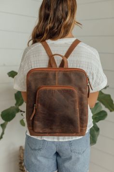 Heirloom Leather Backpack Everyday Brown Laptop Backpack, Leather Backpack With Leather Lining For Daily Use, Daily Use Leather Backpack With Leather Lining, Leather-lined Backpack For On-the-go, Everyday Leather Standard Backpack, Soft Leather Laptop Backpack For Daily Use, Leather Backpack With Leather Handles For Everyday, Everyday Brown Backpack With Leather Lining, Everyday Leather Backpack With Leather Handles