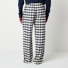 Cozy up in these St. John's Bay men's plaid pajama pants when lounging at home or going to bed. Made from 100% cotton for a soft and breathable feel, they feature an elastic-drawstring waistband, a button-fly, and two side slip pockets for added convenience. Pair them with your favorite sleep shirt. Features: Button FlyClosure Type: Full Elastic, DrawstringPockets: 2 Side Slip PocketsApparel Length: 44.5 InchesFiber Content: 100% CottonFabric Description: Woven, FlannelInseam: 31 InCare: Tumble… Cozy Plaid Cotton Sleepwear, Comfortable Plaid Cotton Sleepwear, Cotton Plaid Sleepwear For Loungewear, Plaid Cotton Sleepwear For Loungewear, Plaid Relaxed Fit Sleepwear For Loungewear, Cozy Plaid Sleepwear For Loungewear, Cozy Plaid Sleepwear Loungewear, Plaid Casual Sleepwear For Lounging, Cotton Plaid Sleepwear For Lounging