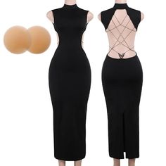 PRICES MAY VARY. Exquisite Design: This women's backless butterfly decor bodycon dress features an open back and black lace-up details, adding a touch of elegance and charm to your look. The butterfly decor enhances the overall aesthetic, making you stand out at any event or party Perfect for Special Occasions: Whether it's a wedding, cocktail party, or date night, this dress is the perfect choice. Its slim silhouette and sleeveless design create a sensual and romantic vibe, while the cutout det Dress For Parties, Wedding Cocktail Party, Bodycon Style, Butterfly Decor, Black Dress Formal, Wedding Cocktail, Feminine Silhouette, Butterfly Decorations, Date Night Dresses