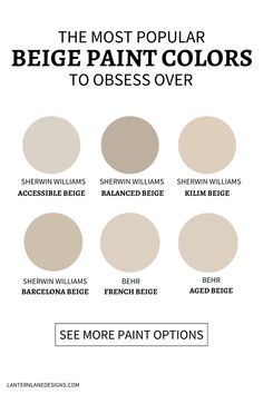 the most popular beige paint colors to dress over