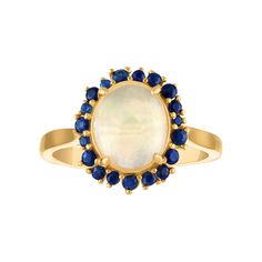 Complement your wardrobe with this Tiara 14k gold over sterling silver opal & sapphire ring. Click on this JEWELRY & WATCHES GUIDE to learn about fit, styles, materials and more! Complement your wardrobe with this Tiara 14k gold over sterling silver opal & sapphire ring. Click on this JEWELRY & WATCHES GUIDE to learn about fit, styles, materials and more! FEATURES Width: 15 mm Shank style: traditional Band fit: rounded Nickel free Metal: sterling silver Plating: 14k gold flash plated Finish: pol Yellow Gold Opal Ring With Gemstone Accents, Yellow Gold Multi-stone Moonstone Jewelry, Formal Opal Ring With Gemstone Accents, Gold Moonstone Ring With Gemstone Accents For Anniversary, Yellow Gold Multi-stone Moonstone Ring For Anniversary, Fine Jewelry Yellow Gold Moonstone Ring With Center Stone, Elegant Sapphire Moonstone Ring In Oval Shape, Elegant Sapphire Color Moonstone Ring, Yellow Gold Opal Ring With Moonstone For Anniversary