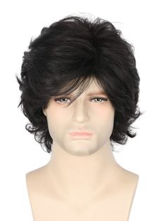 PRICES MAY VARY. REALISTIC LOOK: Men's wig with natural layered black hair, natural and comfortable, soft to the touch. Perfect for 70s/80s TV star or hippie style. Ideal for Parties: Whether it's Halloween, costume parties, or cosplay events, this wig set adds an authentic touch to your 70s persona. VERSATILE COSTUME ACCESSORY: Perfect for Halloween costumes, disco parties, cosplay events, or retro fashion looks, unleash your inner fashionista. COMFORTABLE FIT: Adjustable hood with inner lining Layered Black Hair, Black Hair Natural, Disco Parties, 80s Rocker, 70s Men, 80s Tv, Mens Wigs, Men's Wigs, Hippie Culture