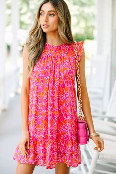 Turn heads this season with this adorable babydoll dress! Its ditsy floral print is so vibrant and colorful, making this dress a burst of joy and color. The cute ruffled detailing and flowy fit add a touch of whimsy, making it a perfect choice for any occasion. Whether you're off to a romantic date night, attending a wedding, or enjoying a summer get-together, this dress is your go-to for effortless style. This dress features ruffled cap sleeves, a round neckline with smocked detailing, and a... Romantic Date Night, Ditsy Floral Dress, Floral Babydoll Dress, Floral Cocktail Dress, Black Tie Dress, Long Sleeve Outerwear, Romantic Date, Two Piece Swimwear, Ditsy Floral Print