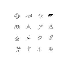 the icons are drawn in black and white to make it look like they have been placed on