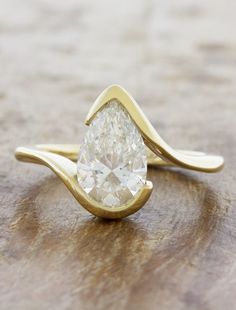 caption:Shown with 1.5ct pear diamond Two Stone Engagement Ring Unique, Vintage Pear Engagement Ring, Unique Vintage Rings, Pear Engagement Rings, Unique Engagement Rings Vintage, Bezel Diamond Rings, Unique Rings Vintage, Lab Grown Diamond Engagement Ring, Pear Shaped Ring