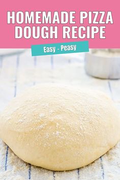 the homemade pizza dough is ready to be made into an appetizer or pie