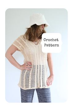 This listing is for my Summer Crochet Cover Up PATTERN only  Hit the beach this summer with a pretty crochet swimsuit cover up pattern!  Wear this crochet summer top over your swimsuit or tank top for a light, layered look.  The Boho top crochet pattern is simple to make with cotton yarn.  It's an easy beach coverup crochet pattern and you can embellish your top with fringe, a belt, or simple ties for a unique look!  Use coupon code SAVE30 to save 30% off at least 3 items at checkout!   Grab my Summer Crochet Cover-up For Vacation, V-neck Crochet Top For Summer, Summer V-neck Crochet Top, Beach Crochet Lace Top Beachwear, Summer Crochet Top With Crochet Trim For Poolside, Beach Party Crochet Lace Top, V-neck Crochet Top For Beach Cover-up, White Summer Crochet Top For Poolside, White Crochet Top For Poolside Summer Style