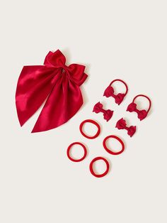 Monsoon Girls Hair Accessory Set - RedSugar, spice and everything nice... This blossom-esque hair accessory set includes six hairbands, two miniature bow clips and a statement satin hair bow. Perfect for adding for their pigtails or updos. Set of 9 hair accessories.Material Content: Set Part 1: Iron 30%, Polyester 70%, Set Part 2: Elastane 2%, Polyester 98%Washing Instructions: Wipe Clean Holiday Outfits Beach, Satin Hair Bow, Monsoon Kids, Bow Hairband, Prom Dress Shoes, Occasion Wear Dresses, Flower Girl Headbands, Hair Accessories Set, Girl With Sunglasses