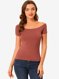 Shop Allegra K for off shoulder short sleeve solid basic sexy slim fit blouse you are looking for, get more women's blouses for yourelf. Order now! Free Returns! Fitted Blouses, Women's Blouses, Order Now, Off Shoulder, Blouses For Women, Blouses, Slim Fit, Red