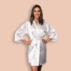 Beautiful and elegant personalized robes for women and girls for any event or occasion Our customers have used these robes as getting ready robes on wedding day, bachelorette party, bridesmaid proposal gifts, girls trips, Quinceaneras, birthdays, anniversaries & Valentine's gifts and so much more They are great for spa parties as well, or purchase one for yourself, wife, fiancee, girlfriend, mom and more They can be personalize to include names, initials, titles, dates, event and more Customize Robes For Bride, Robe For Bride, Personalized Robes, Getting Ready Robes, Girls Trips, Custom Robes, Robes For Women, Personalized Robe, Lounge Robes