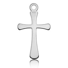 Charm Cross Sterling Silver 925. Element perfect for chains and bracelets. Material: silver 925 Product available in various different versions:  - sterling silver 925 (no plating), - gold-plated silver, - rose gold-plated silver. Approx. size: - height - 16,7 mm - width - 9,7 mm - hole's diameter - 1,2 mm - thickness - 0,4 mm - weight - 0,17 g Sterling Silver Tarnish Resistant Charms, Tarnish Resistant Sterling Silver Charms, Silver Minimalist Pendant Charms, Minimalist Silver Pendant Charms, Silver Tarnish Resistant Charms For Gift, Silver Tarnish-resistant Charms For Gifts, Gold Plated Silver, Rose Gold Plates, Silver 925