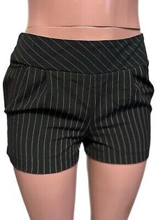 Mimi Chica Mob Gangster Pinstripe Pull on side pockets Low Rise Y2K Shorts New S  | eBay Lowrise Shorts, Pinstripe Shorts, Low Rise Y2k, Y2k Shorts, Low Rise Shorts, Black Pins, Brands Outlet, Short Outfits, Low Rise